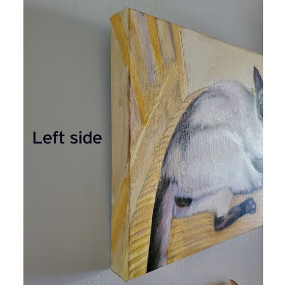 SIAMESE CAT PAINTING - Original Oil Painting by Robin White 12" x 16" on Canvas - Picture 3 of 8
